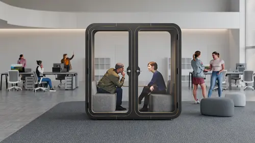 ACOUSTIC SPACE 120, akustický box 2200x1200x990 mm, černá/černá